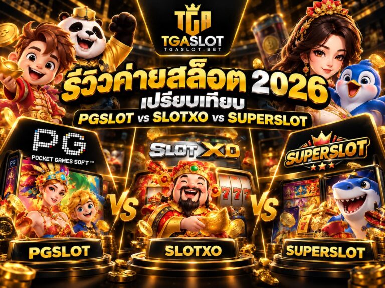 รีวิวค่ายสล็อต 2026 เปรียบเทียบ PGSLOT vs SLOTXO vs SUPERSLOT